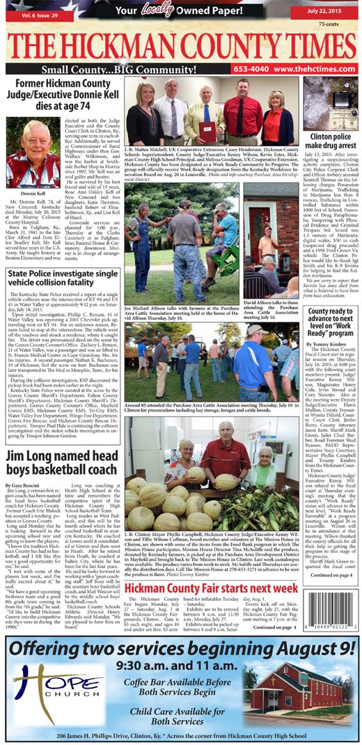 Hickman County Times (Clinton, KY) Contact Information, Journalists