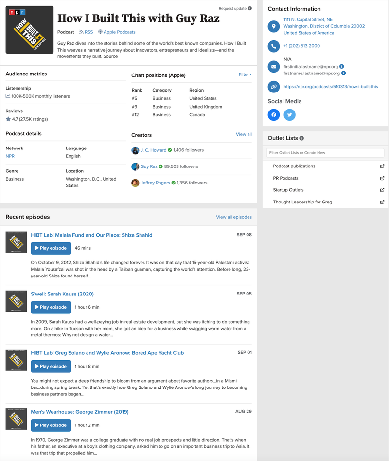 Strengthen your podcast pitching game You can now listen to 35 million